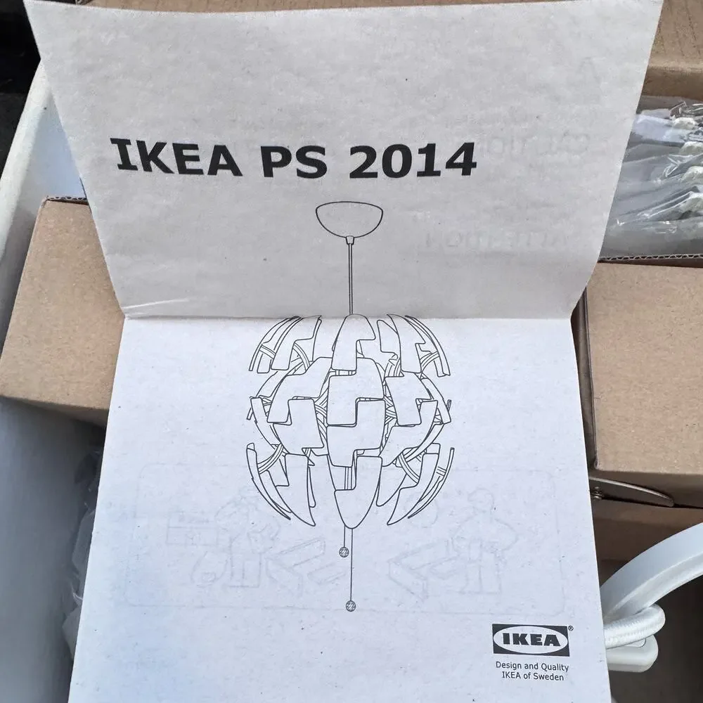 IKEA PS 2014 Pendant Lamp White David‎ Wahl Death Star Design – New In Box
